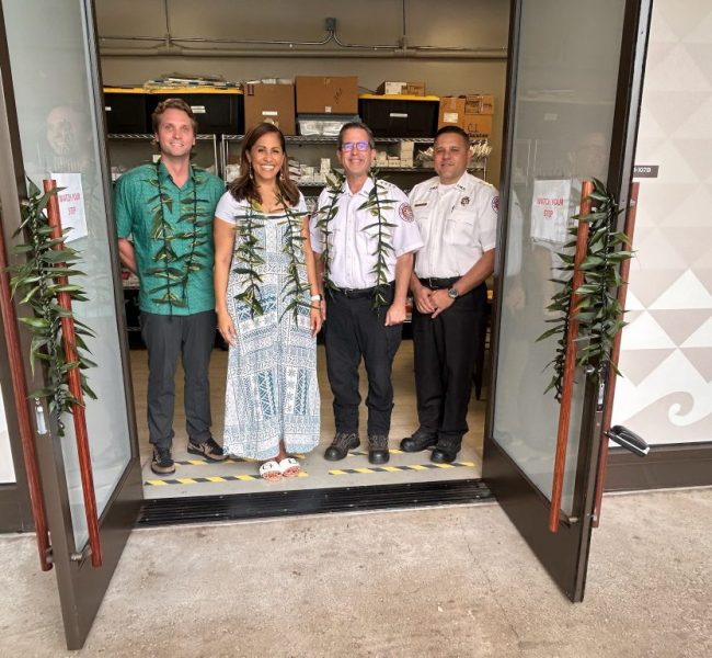 Andria Tupola at new EMS substation in Ko Olina